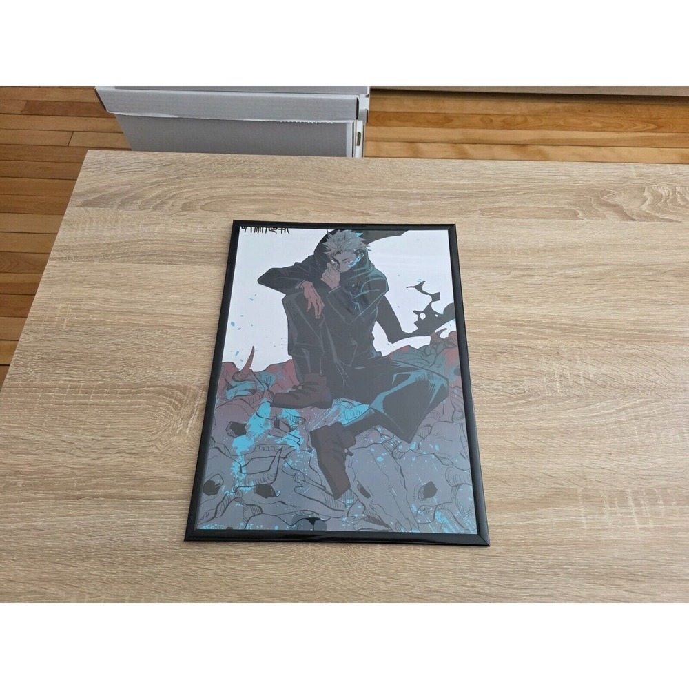 Jujutsu Kaisen Yuji Itadori Framed Art Print Anime Manga Wall Decor Black Frame